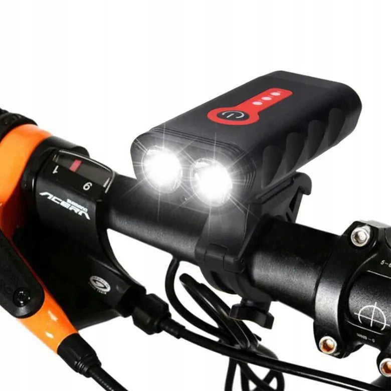 RETOO galingas LED dviračio žibintų komplektas 1800LM, priekinis ir galinis