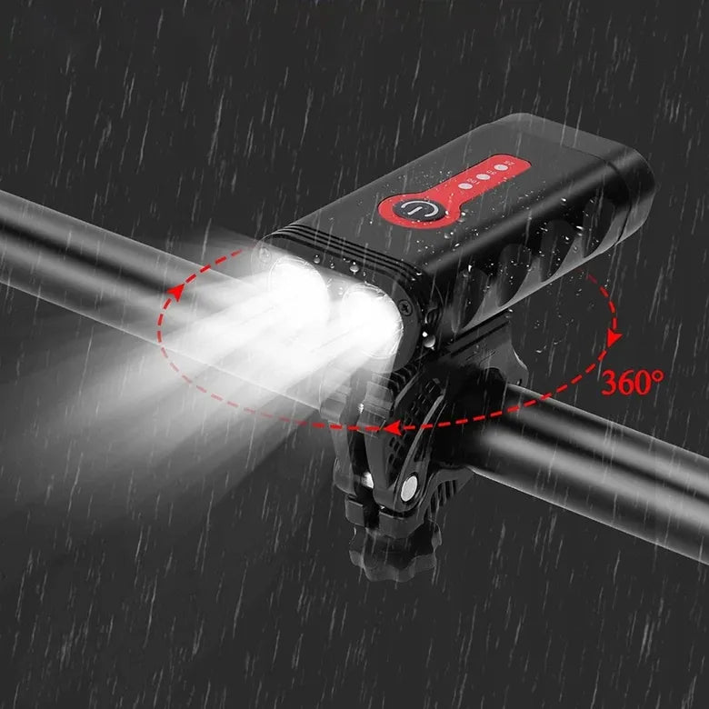 RETOO galingas LED dviračio žibintų komplektas 1800LM, priekinis ir galinis