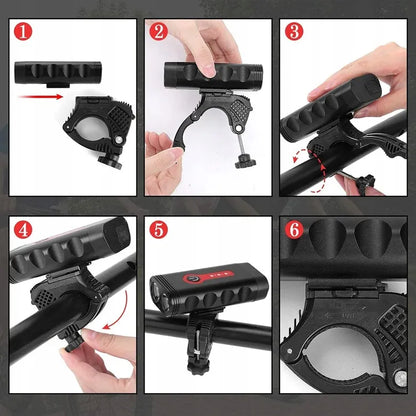 RETOO galingas LED dviračio žibintų komplektas 1800LM, priekinis ir galinis