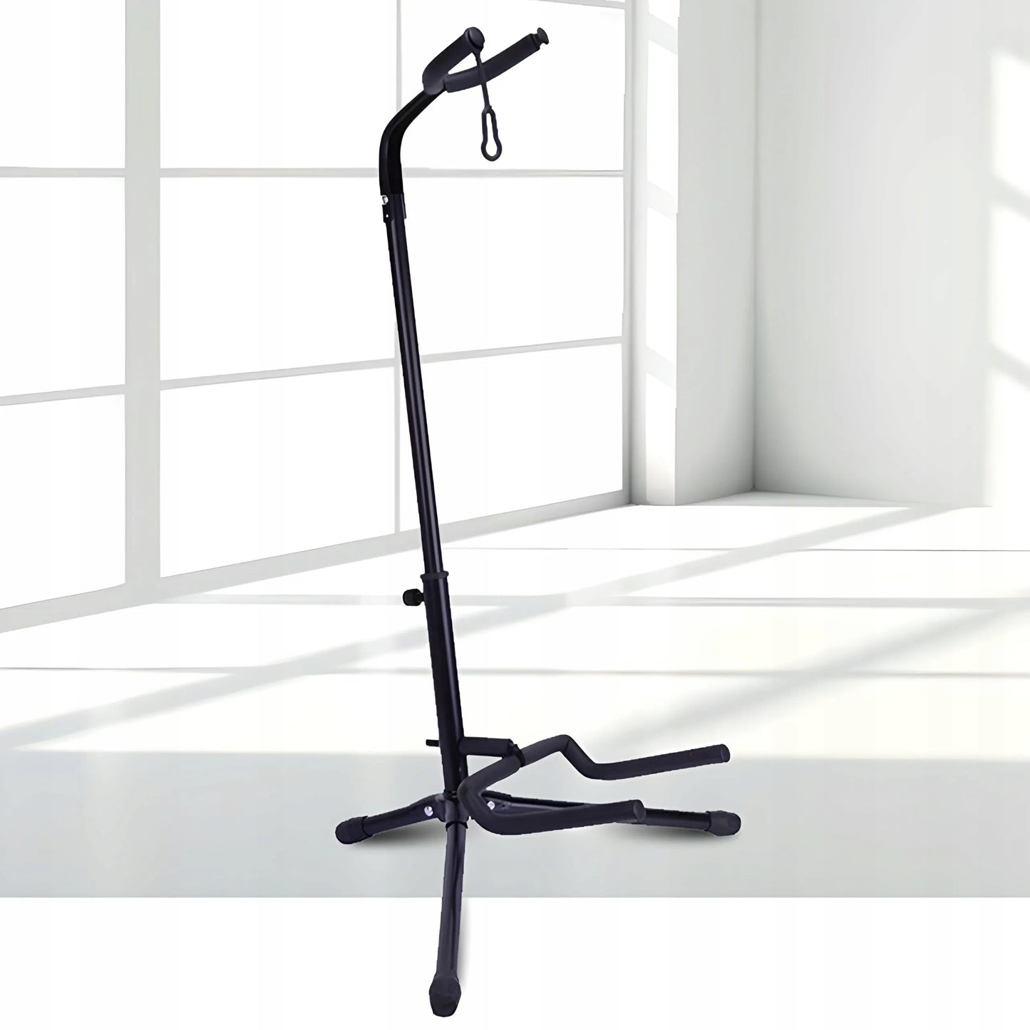 RETOO gitaros stovas su kaklo fiksatoriumi, reguliuojamas, 61–70 cm