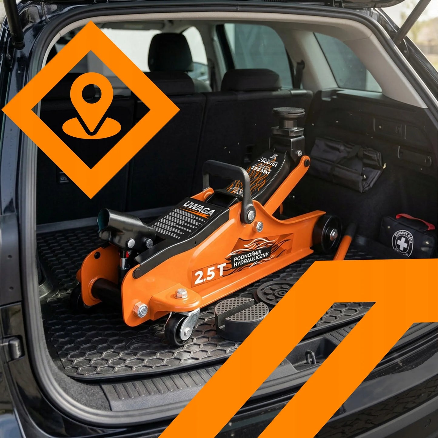RETOO hidraulinis automobilinis keltuvas „varlė“ 2,5T, 399 mm