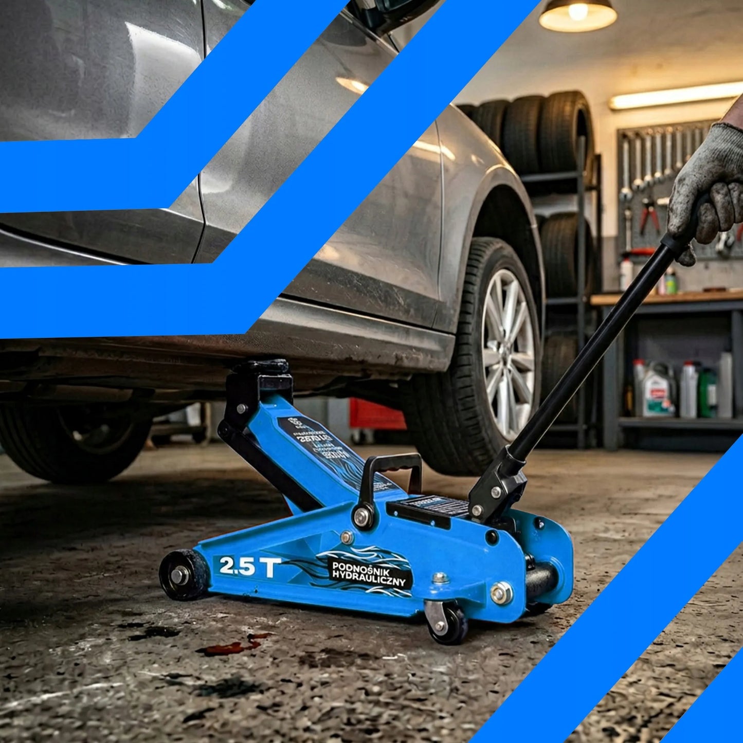 RETOO hidraulinis automobilinis keltuvas „varlė“ 2,5t su lagaminu