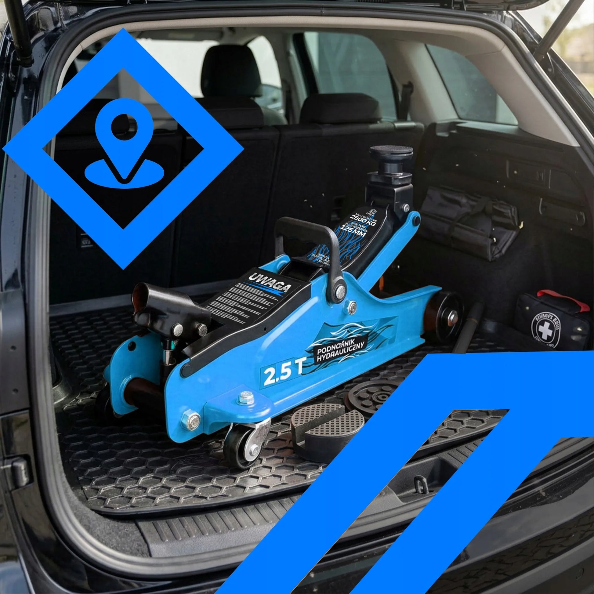 RETOO hidraulinis automobilinis keltuvas „varlė“ 2,5t su lagaminu