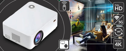 RETOO išmanusis projektorius SMART TV Wi-Fi Full HD 4K 9000 lm LCD LED Bluetooth Android