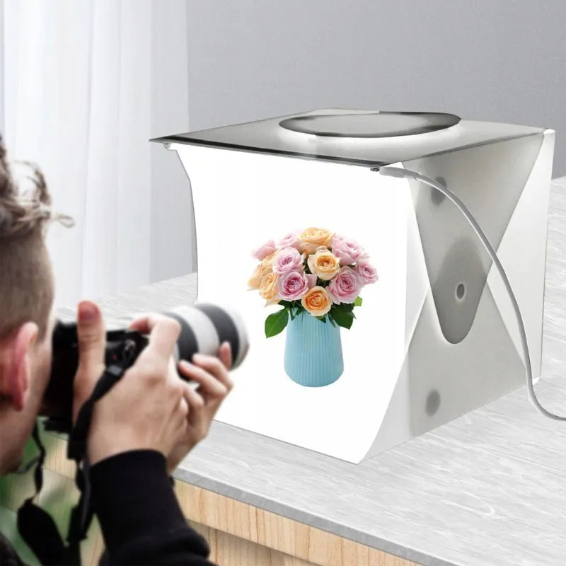 RETOO LED fotonamas be šešėlių studijinėms nuotraukoms, baltas / juodas