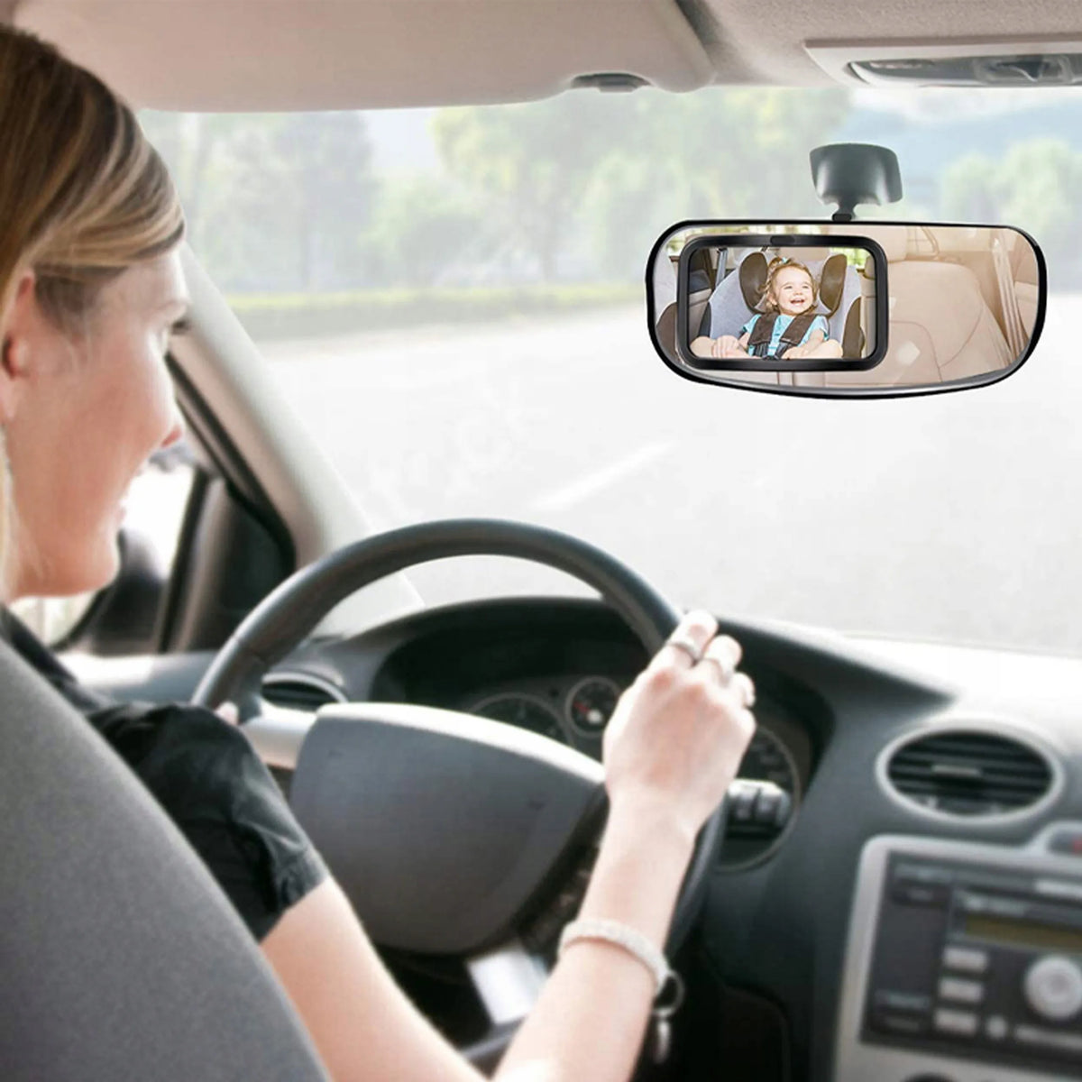 RETOO M021 automobilinis vaiko stebėjimo veidrodėlis su 360° reguliavimu