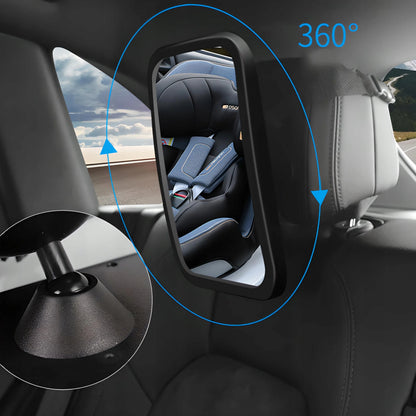 RETOO M021 automobilinis vaiko stebėjimo veidrodėlis su 360° reguliavimu