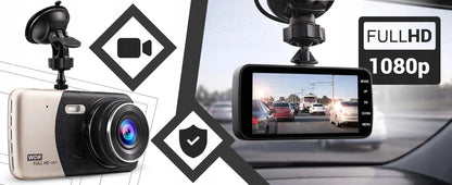 RETOO M040 Automobilinis vaizdo registratorius su priekine ir galine kamera bei atbulinės eigos funkcija