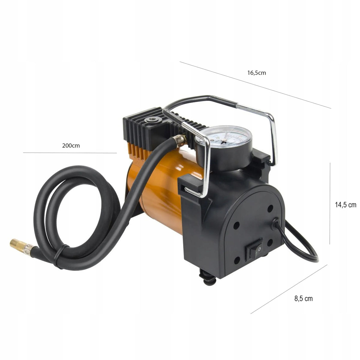 RETOO M050 automobilinis kompresorius 12 V, 150 PSI, su 3 antgaliais