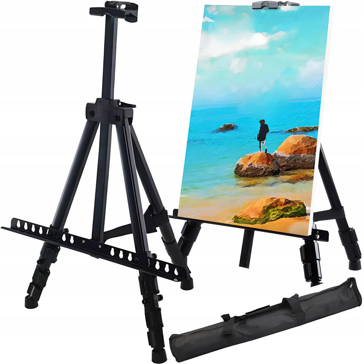 RETOO O004 trijų kojų lauko molbertas, 158 cm, su dėklu