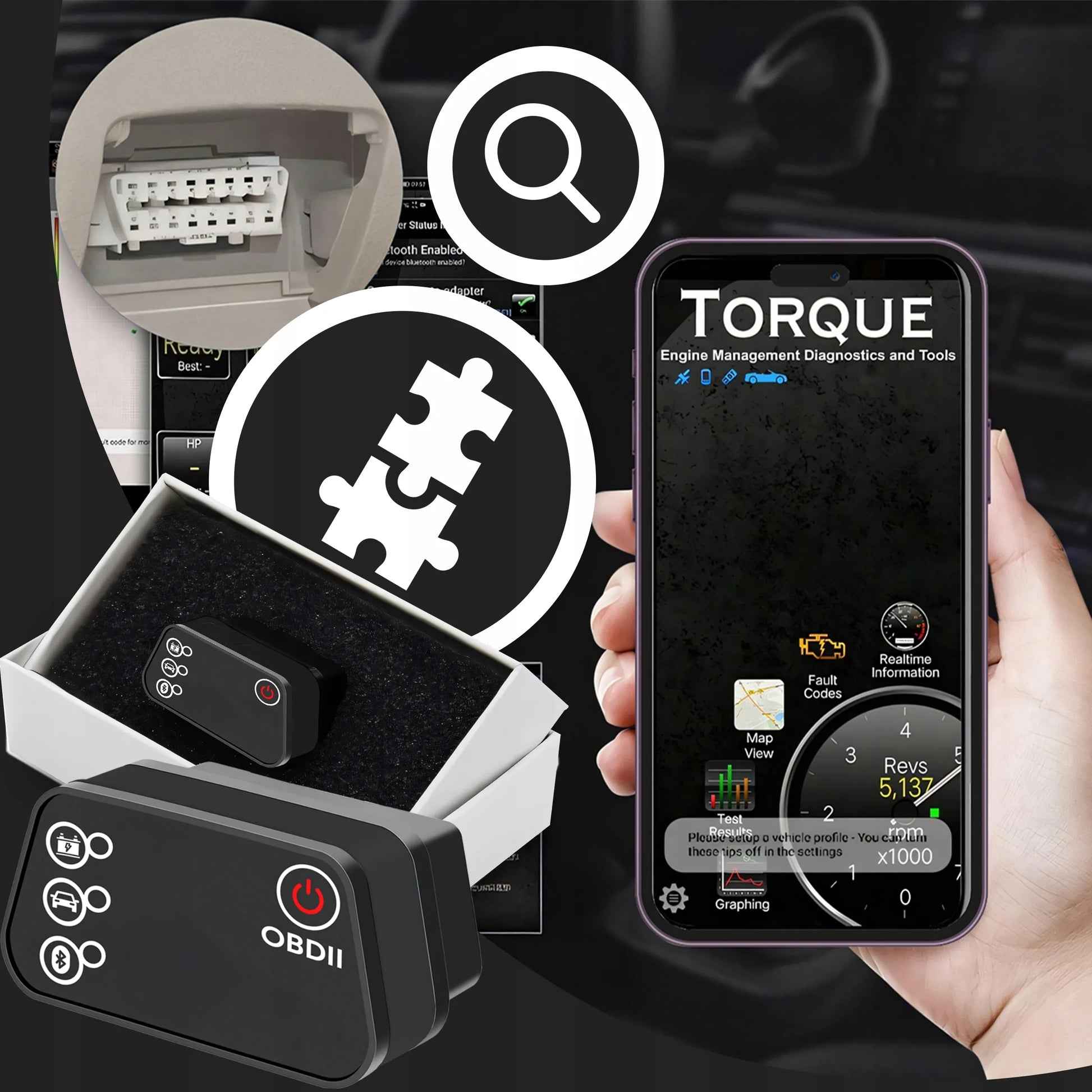 RETOO OBD2 Bluetooth diagnostikos sąsaja, lenkų kalba, klaidų trynimo testeris