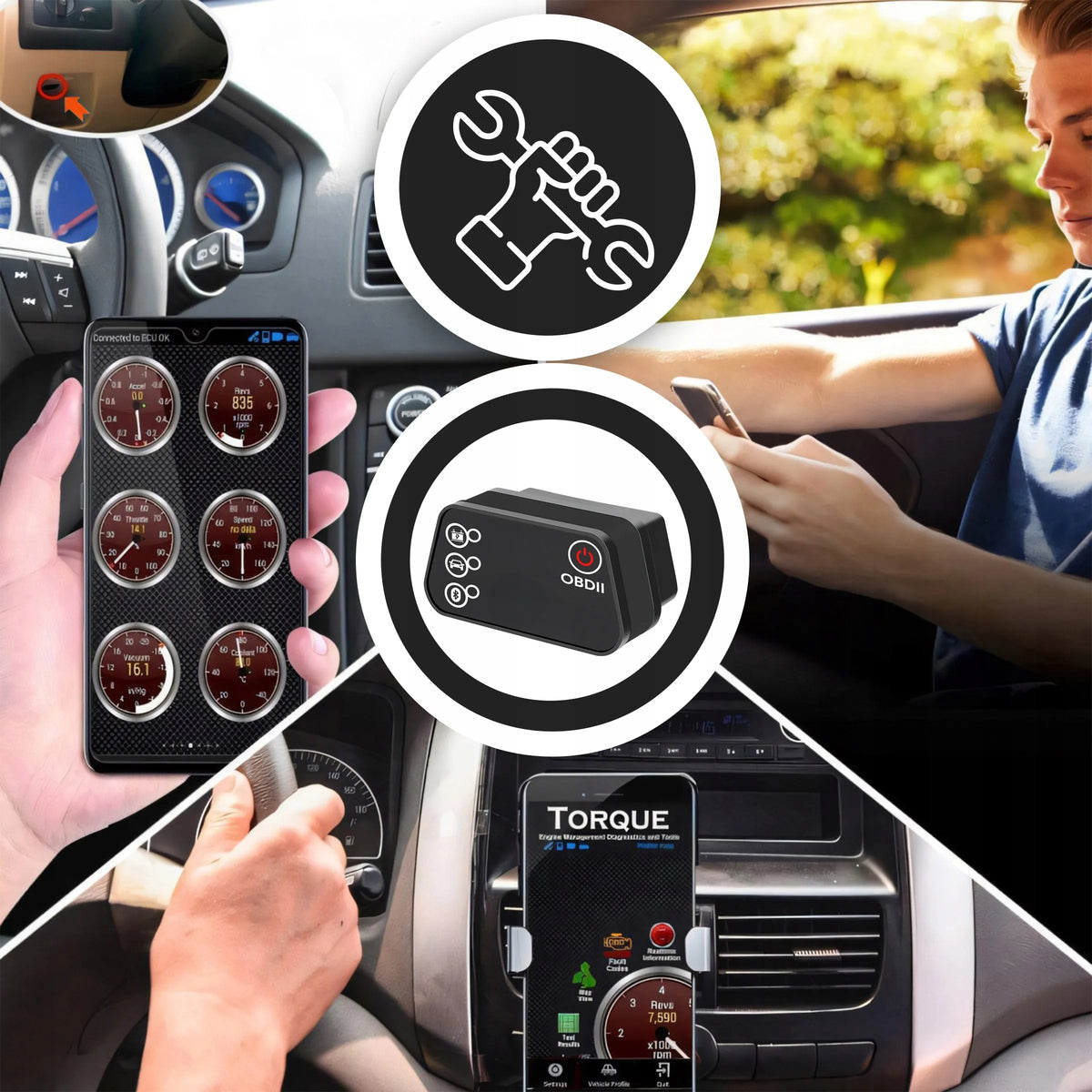 RETOO OBD2 Bluetooth diagnostikos sąsaja, lenkų kalba, klaidų trynimo testeris