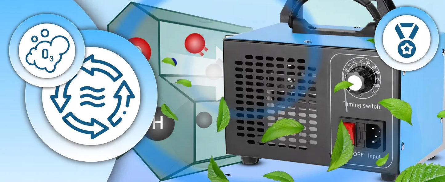RETOO ozono generatorius ozonatorius oro valytuvas 120W 32 g/h su laikmačiu
