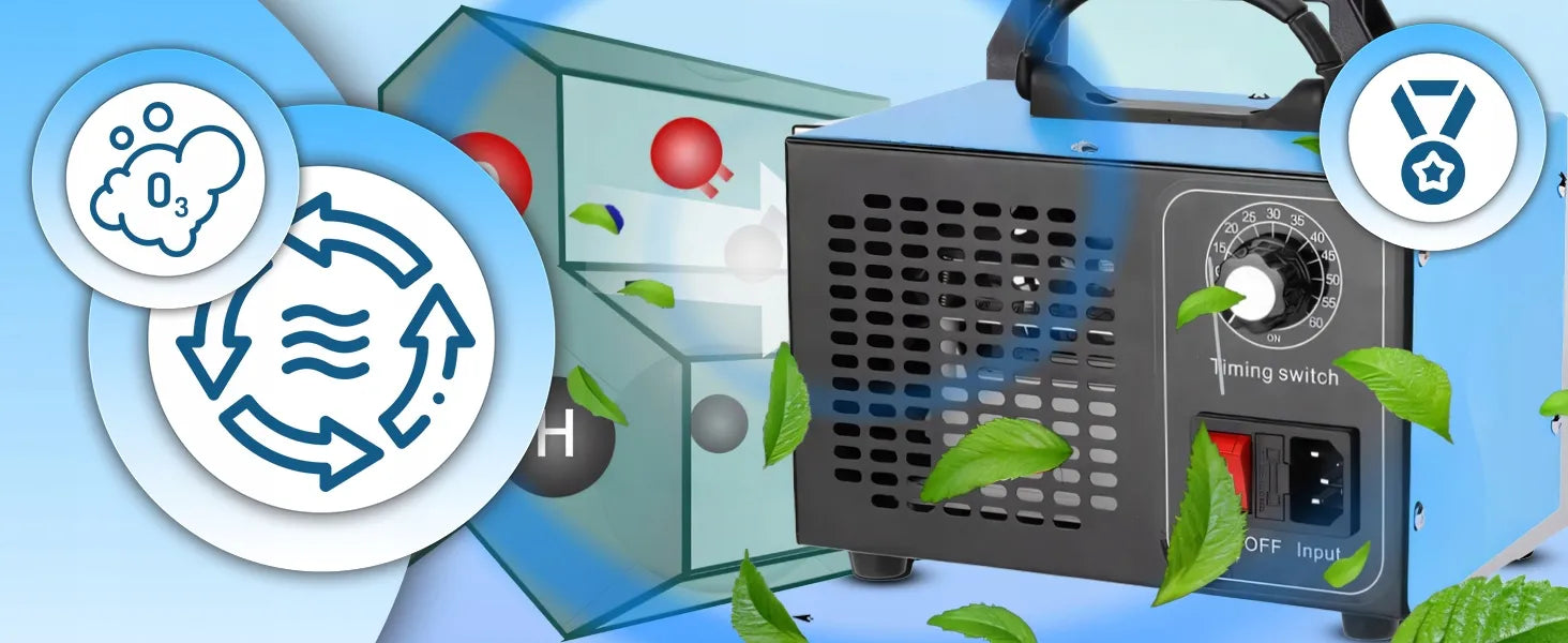 RETOO ozono generatorius ozonatorius oro valytuvas 120W 32 g/h su laikmačiu