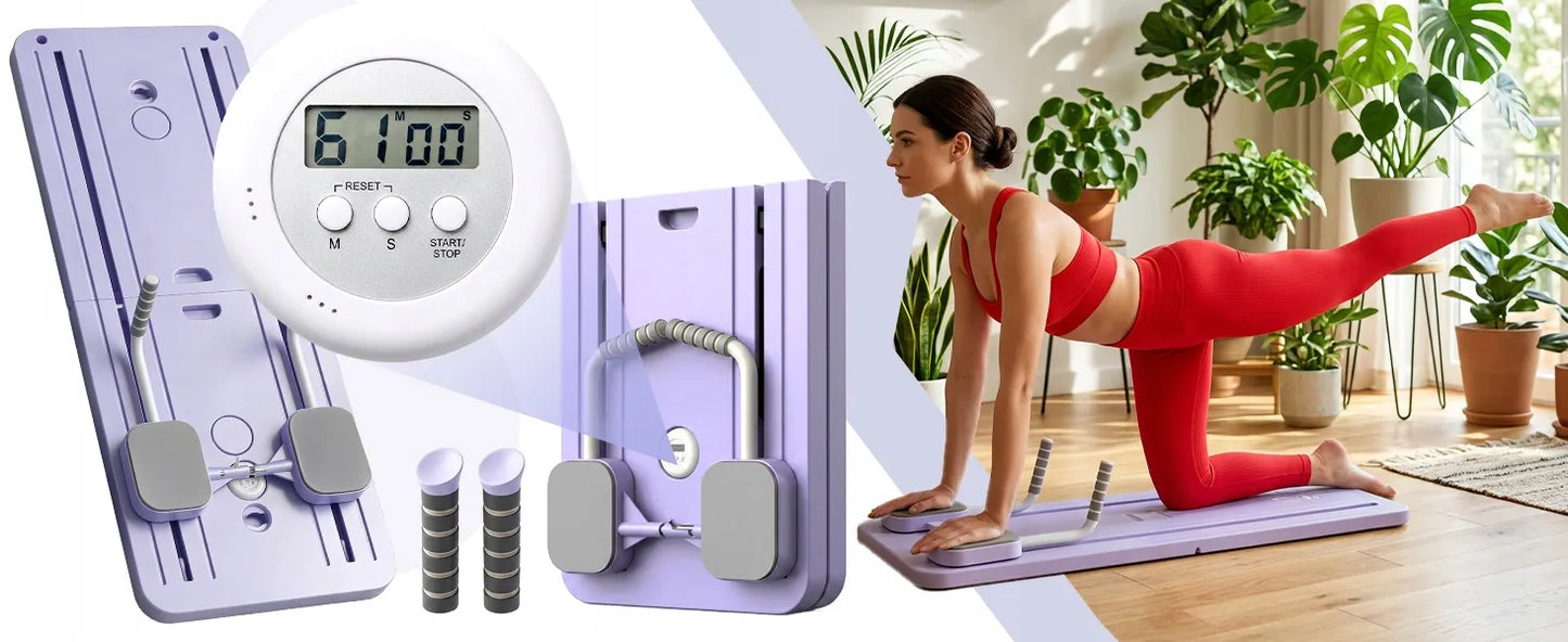 RETOO Pilates treniruočių lenta 12 viename, daugiafunkcis Pilates rinkinys