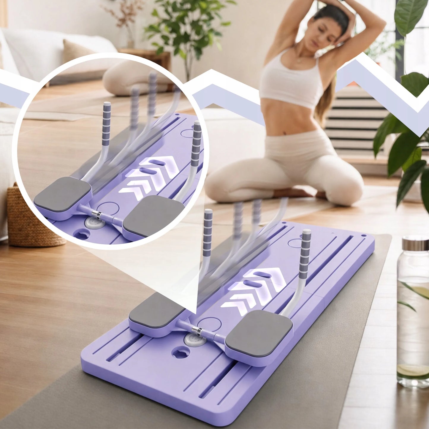 RETOO Pilates treniruočių lenta 12 viename, daugiafunkcis Pilates rinkinys
