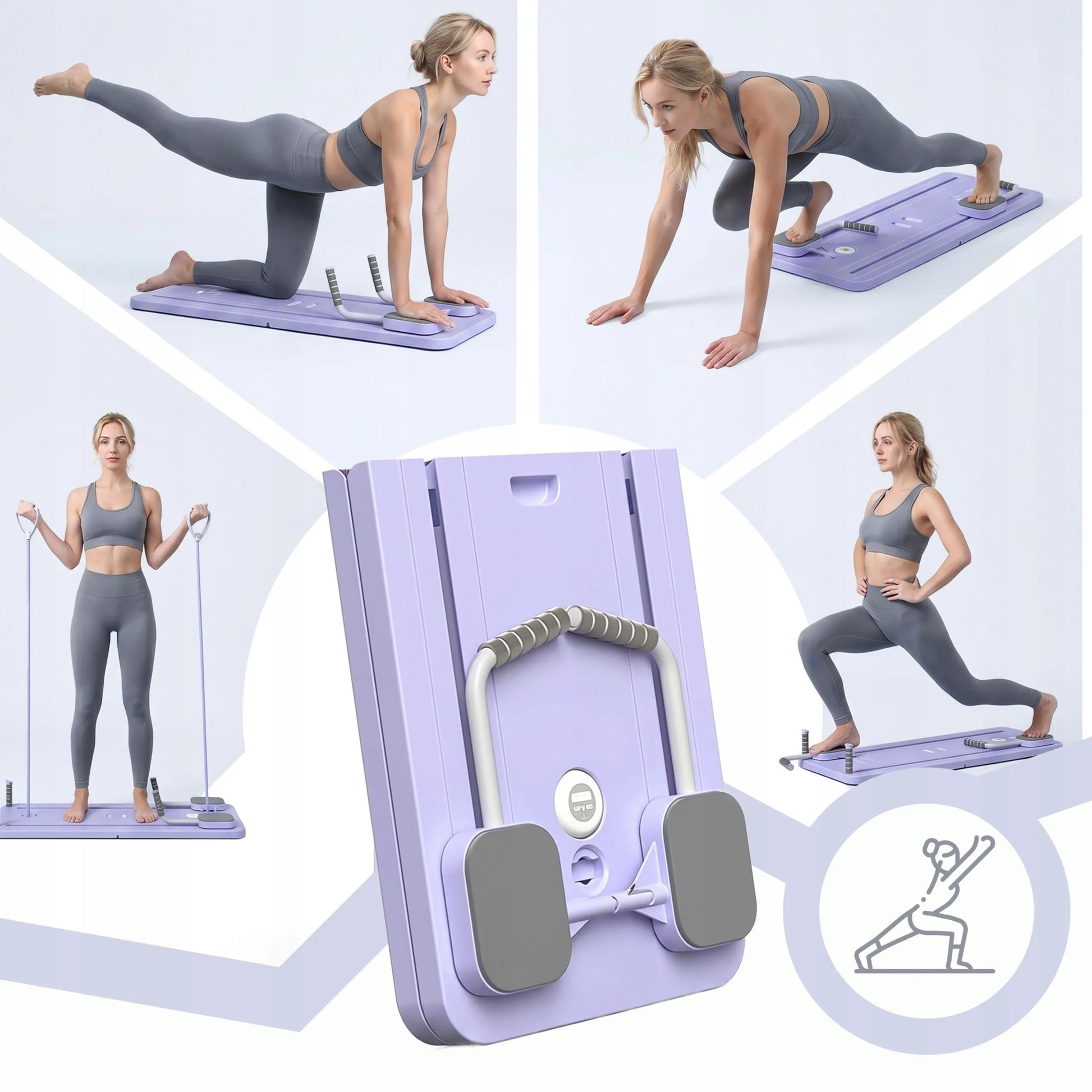 RETOO Pilates treniruočių lenta 12 viename, daugiafunkcis Pilates rinkinys