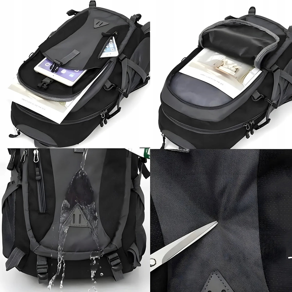 RETOO SR325 turistinė, kelioninė ir žygių kuprinė, juoda, iki 40 l