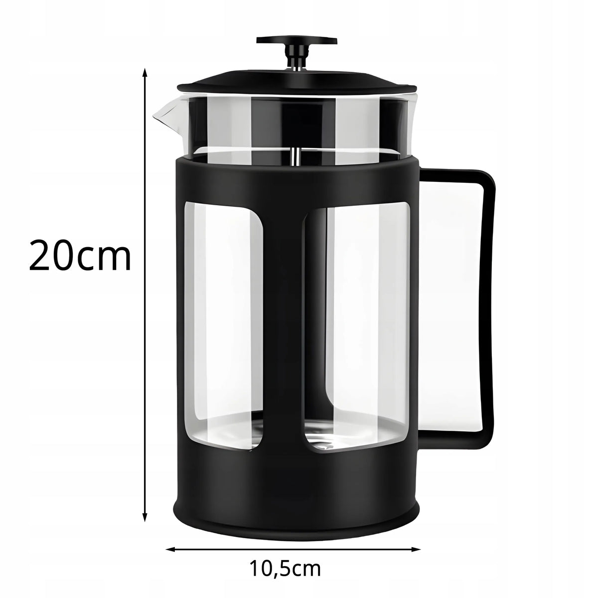 RETOO stiklinis French Press kavos ir arbatos plikiklis, 1 l