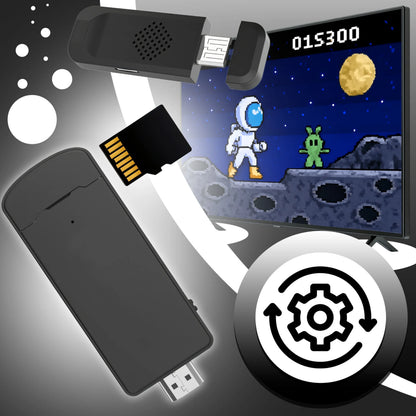 RETRO TV ŽAIDIMŲ KONSOLĖ SU 5000+ ŽAIDIMŲ, BELAIDĖ, HDMI, 90-ŲJŲ KLASIKA