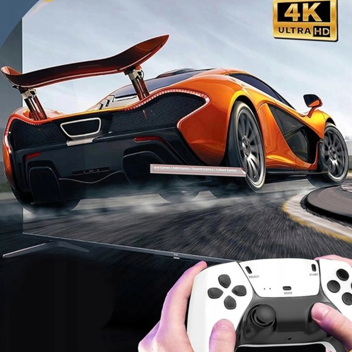 Retro žaidimų konsolė „GAME STICK PRO 2026R“, HDMI, 2 valdikliai, lenkiškas meniu, 64 GB