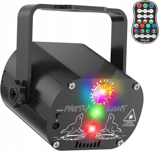 RGB lazerinis diskotekų projektorius su nuotolinio valdymo pultu