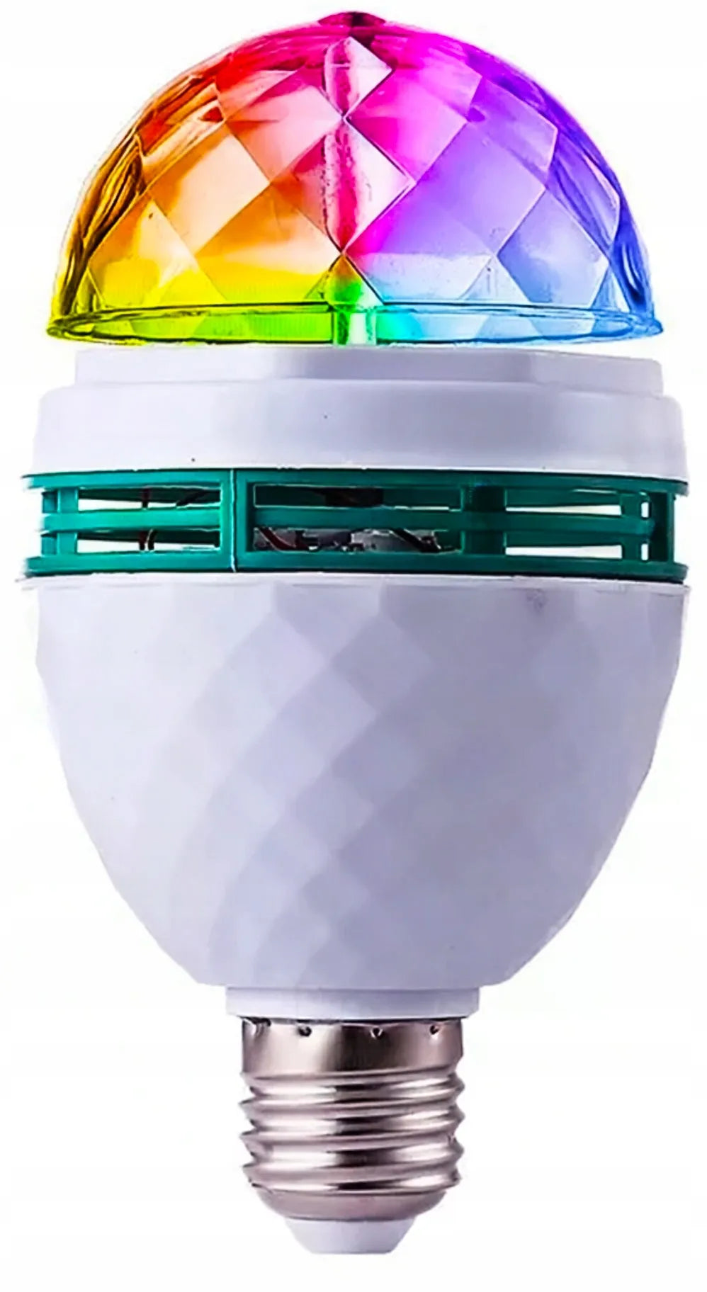 RGB LED diskotekinė lemputė su E27 cokoliu