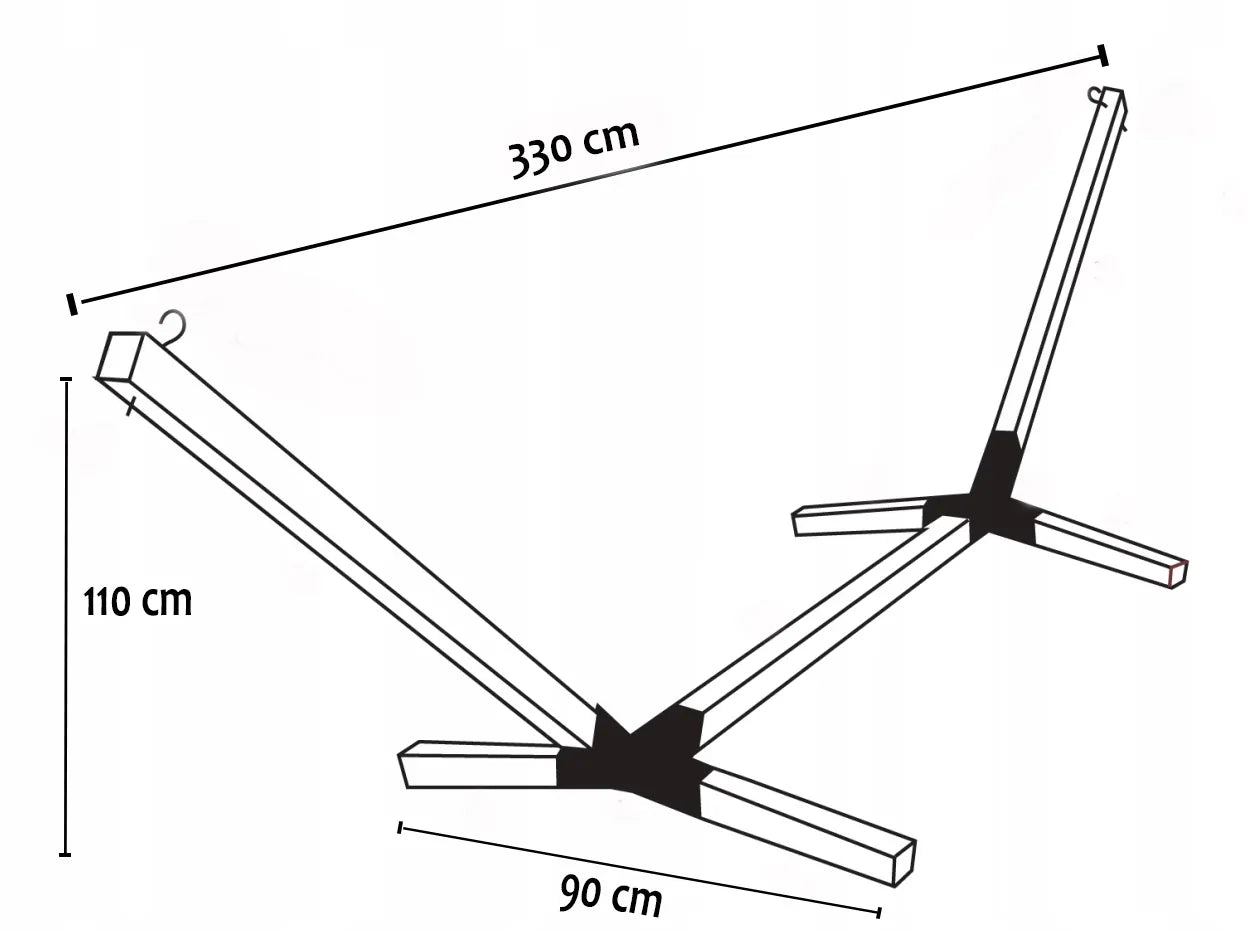 Rinkinys STOVAS + DVIVIETIS HAMAKAS nešiojamas komplektas - COMFORT ZONE iki 200 KG