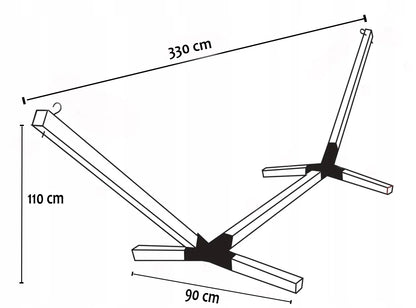 Rinkinys STOVAS + DVIVIETIS HAMAKAS nešiojamas komplektas - COMFORT ZONE iki 200 KG