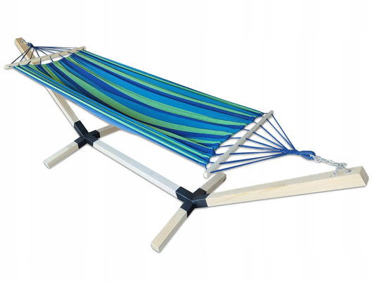 Rinkinys STOVAS + DVIVIETIS HAMAKAS nešiojamas komplektas - COMFORT ZONE iki 200 KG