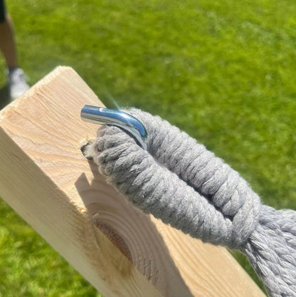 Rinkinys STOVAS + HAMAKAS 2 asm. BOHO PILKAS nešiojamas komplektas COMFORT ZONE 200 KG
