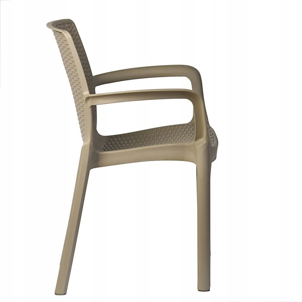 „Riviera“ sodo baldų komplektas – 4 kėdės ir 82 × 82 cm stalas