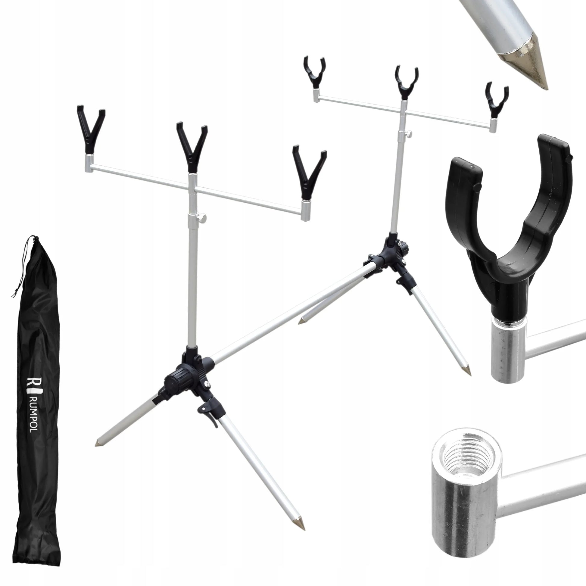 Rumpol meškerių stovas Rod Pod 3 meškerėms, stabilus ir reguliuojamas
