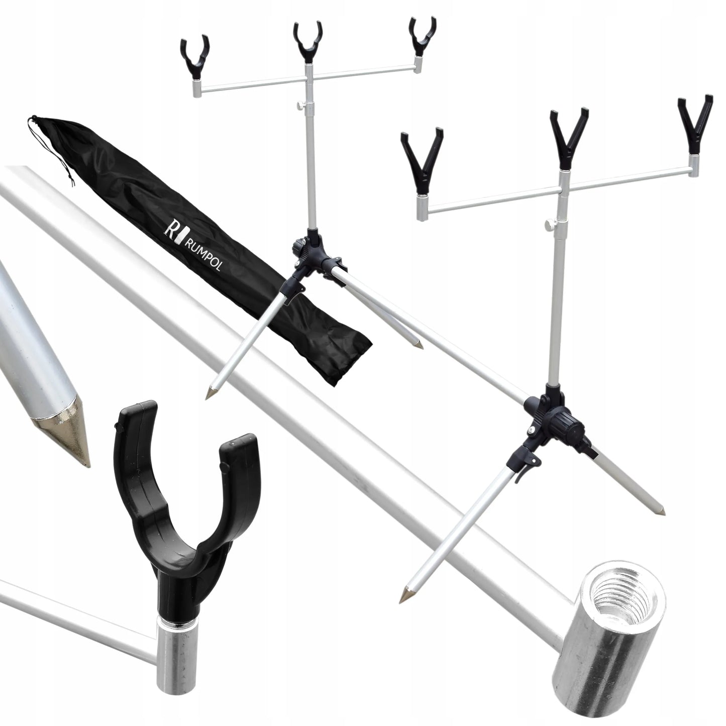 Rumpol meškerių stovas Rod Pod 3 meškerėms, stabilus ir reguliuojamas