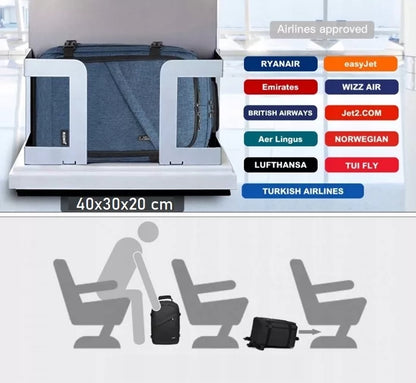 Ryanair kuprinė 40x30x20 lėktuvui, moteriškas rankinis bagažas Expander