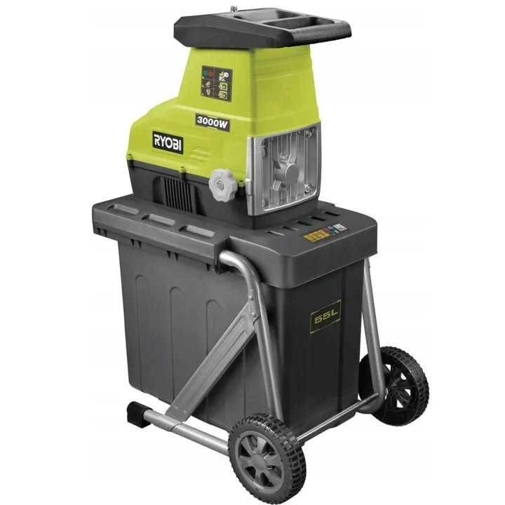 RYOBI tylus šakų smulkintuvas 3000 W + RYOBI tamsinti apsauginiai akiniai dovanų
