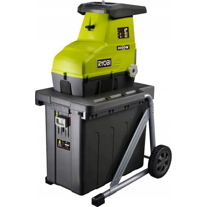 RYOBI tylus šakų smulkintuvas 3000 W + RYOBI tamsinti apsauginiai akiniai dovanų