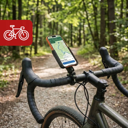 ŠARVUOTAS ANTIVIBRACINIS MOTOCIKLO IR DVIRAČIO TELEFONO LAIKIKLIS MOTOWOLF