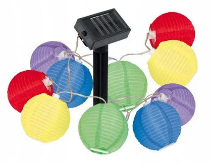 Saulės energija maitinama girlianda su 10 LED žibintų dekoro P-702