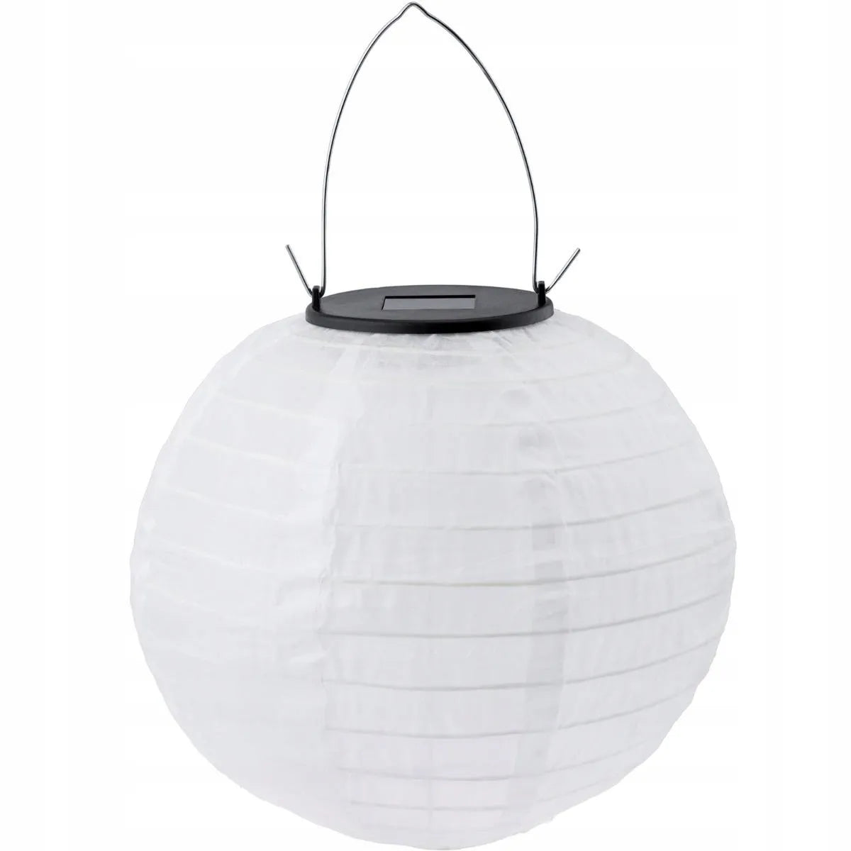 Saulės energija maitinamas LED sodo žibintas – popierinis origami stiliaus rutulys, 20 cm