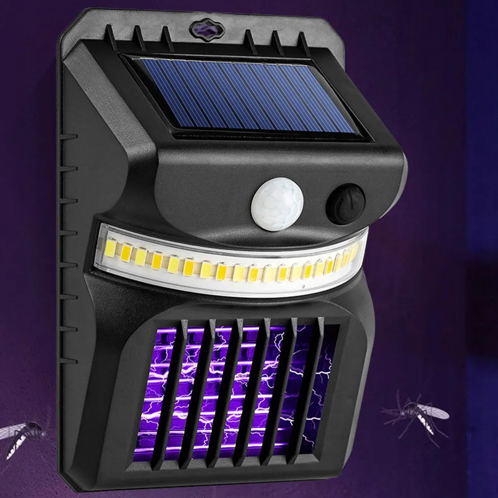 Saulės energija varoma 2in1 lempa nuo uodų ir musių NoBzzz UV su judesio jutikliu