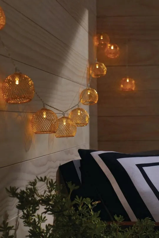 Saulės energija varoma LED sodo girlianda su smeigiamais burbulais 10 LED