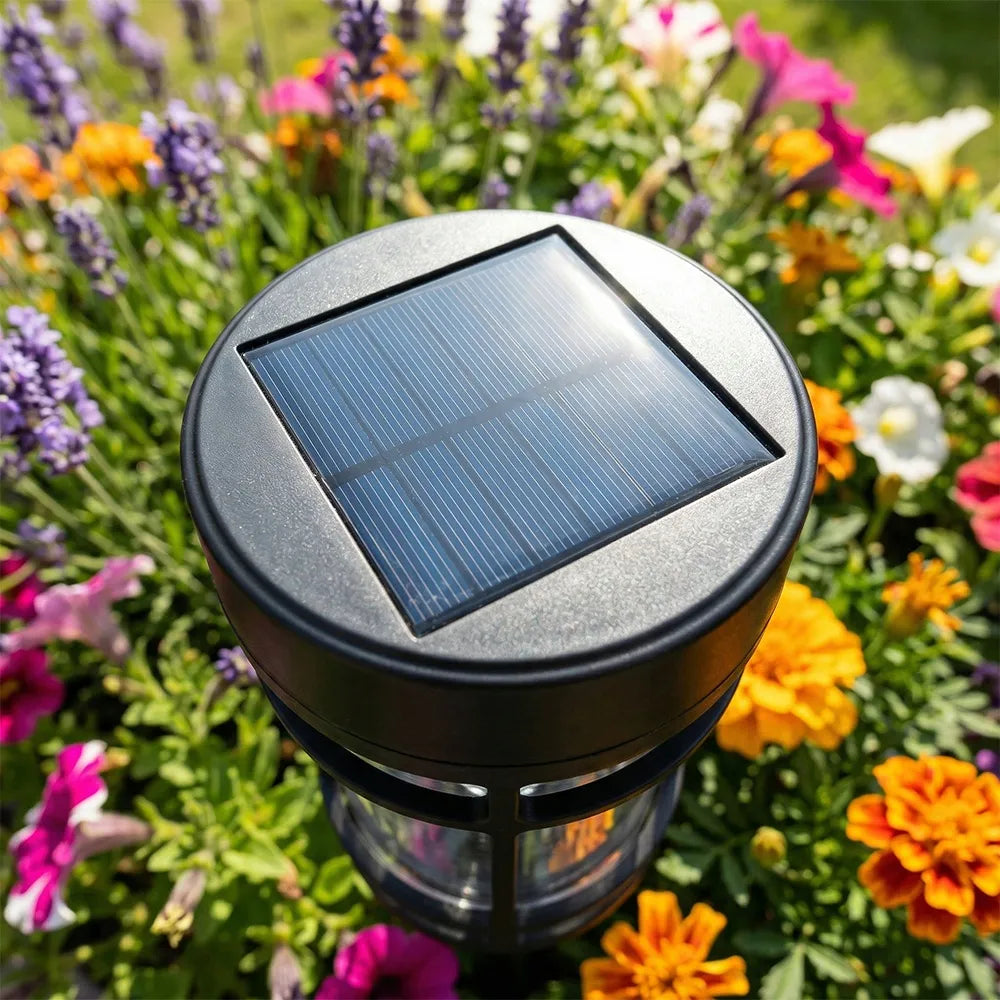 Saulės energija varomi LED sodo šviestuvai,dekoratyviniai stulpeliai, 8 vnt.