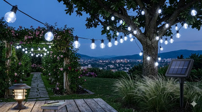 Saulės girlianda 10 LED sodo dekoracija