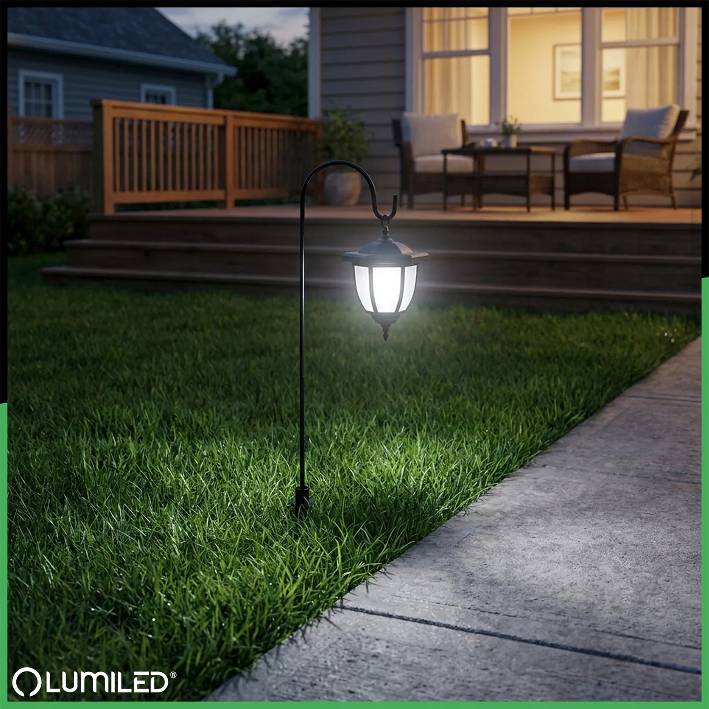 Saulės sodo LED žibintas, dekoratyvinis lauko šviestuvas, įsmeigiamas stulpas, 80 cm