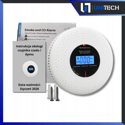 Sertifikuotas belaidis 2-in-1 anglies monoksido (CO) ir dūmų detektorius