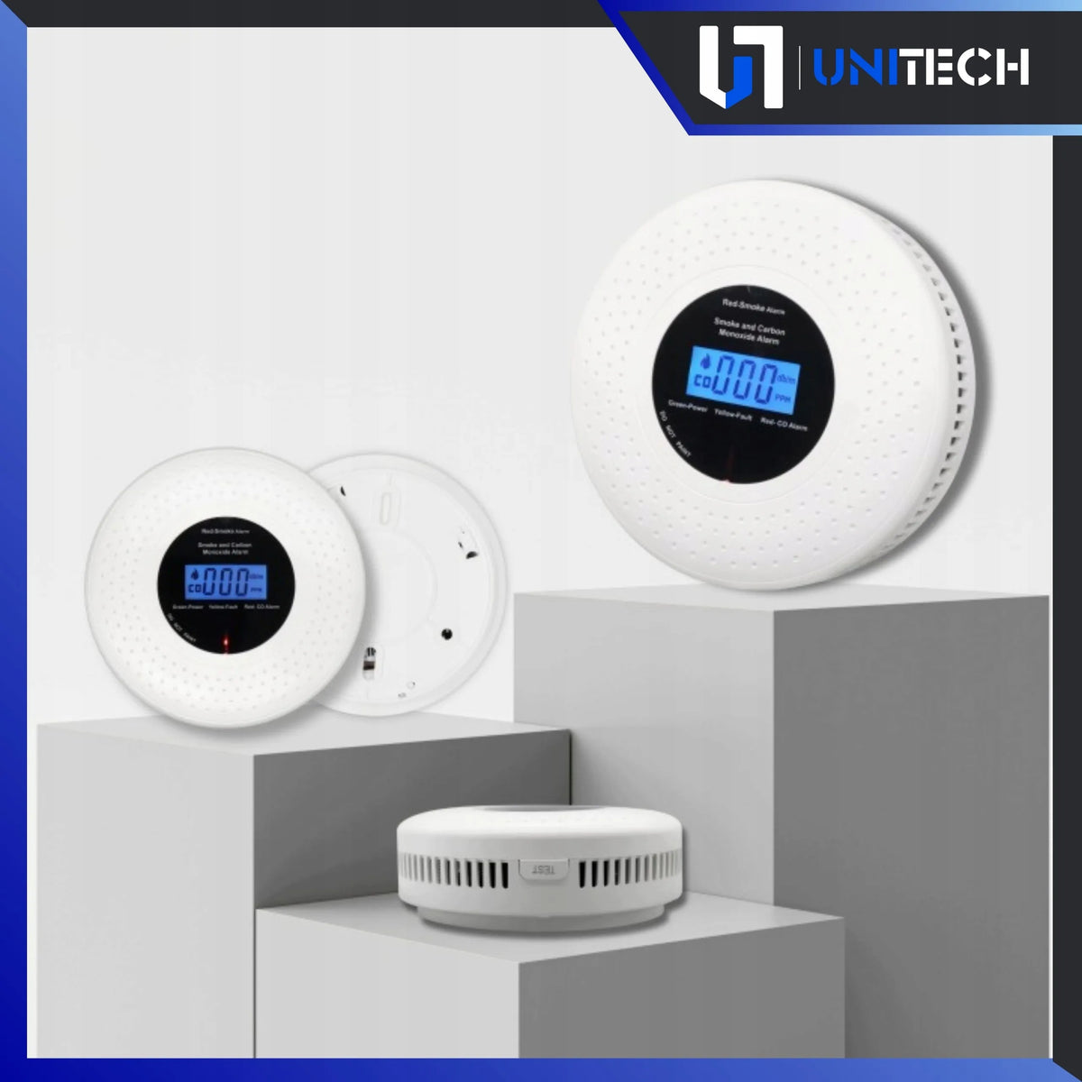 Sertifikuotas belaidis 2-in-1 anglies monoksido (CO) ir dūmų detektorius