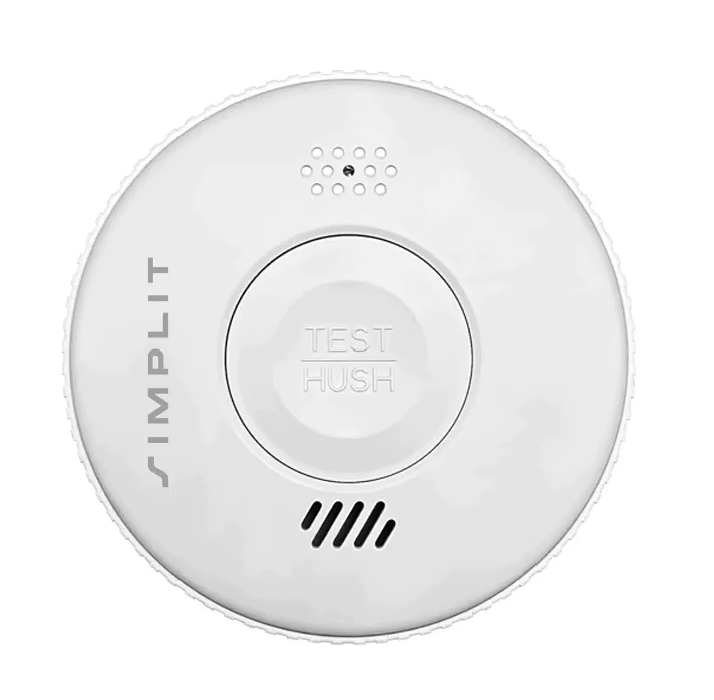 Sertifikuotas TÜV fotoelektrinis dūmų detektorius Simplit, 85 dB, 60 m², veikia iki 3 metų