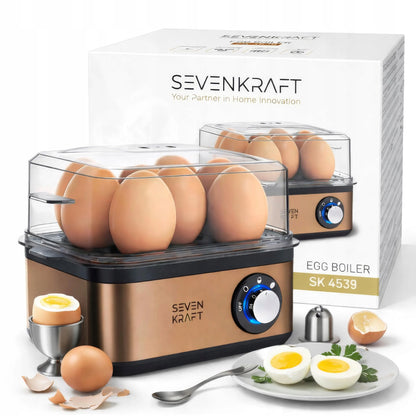 „Sevenkraft“ elektrinis kiaušinių virimo aparatas, 8 kiaušiniams, minkštai ir kietai virti