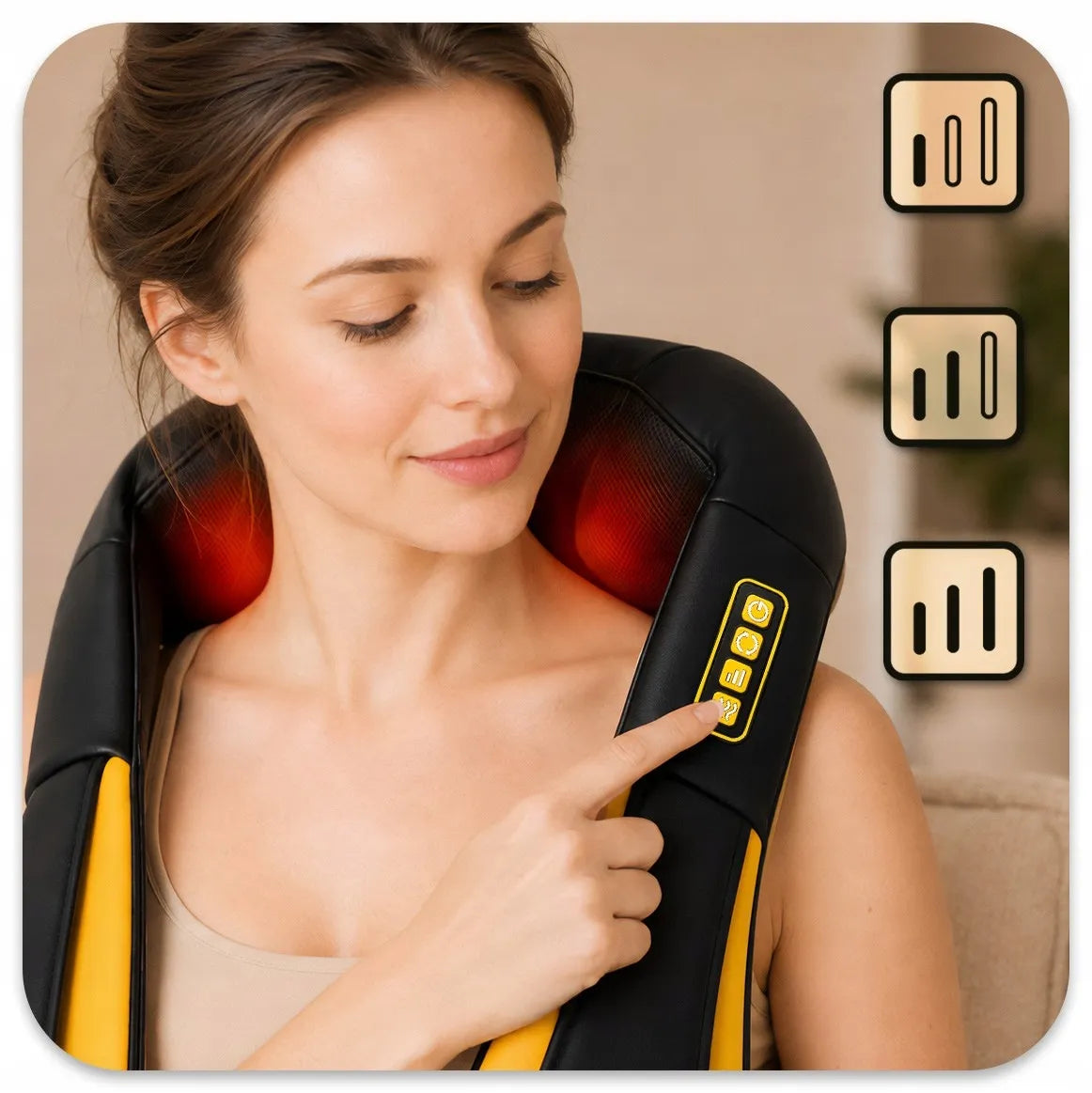 Shiatsu Pro kaklo, nugaros ir kūno masažuoklis su šildymo funkcija